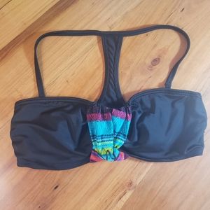 Athleta black Convertible Bikini top  Strapless/ racerback  36 b/c